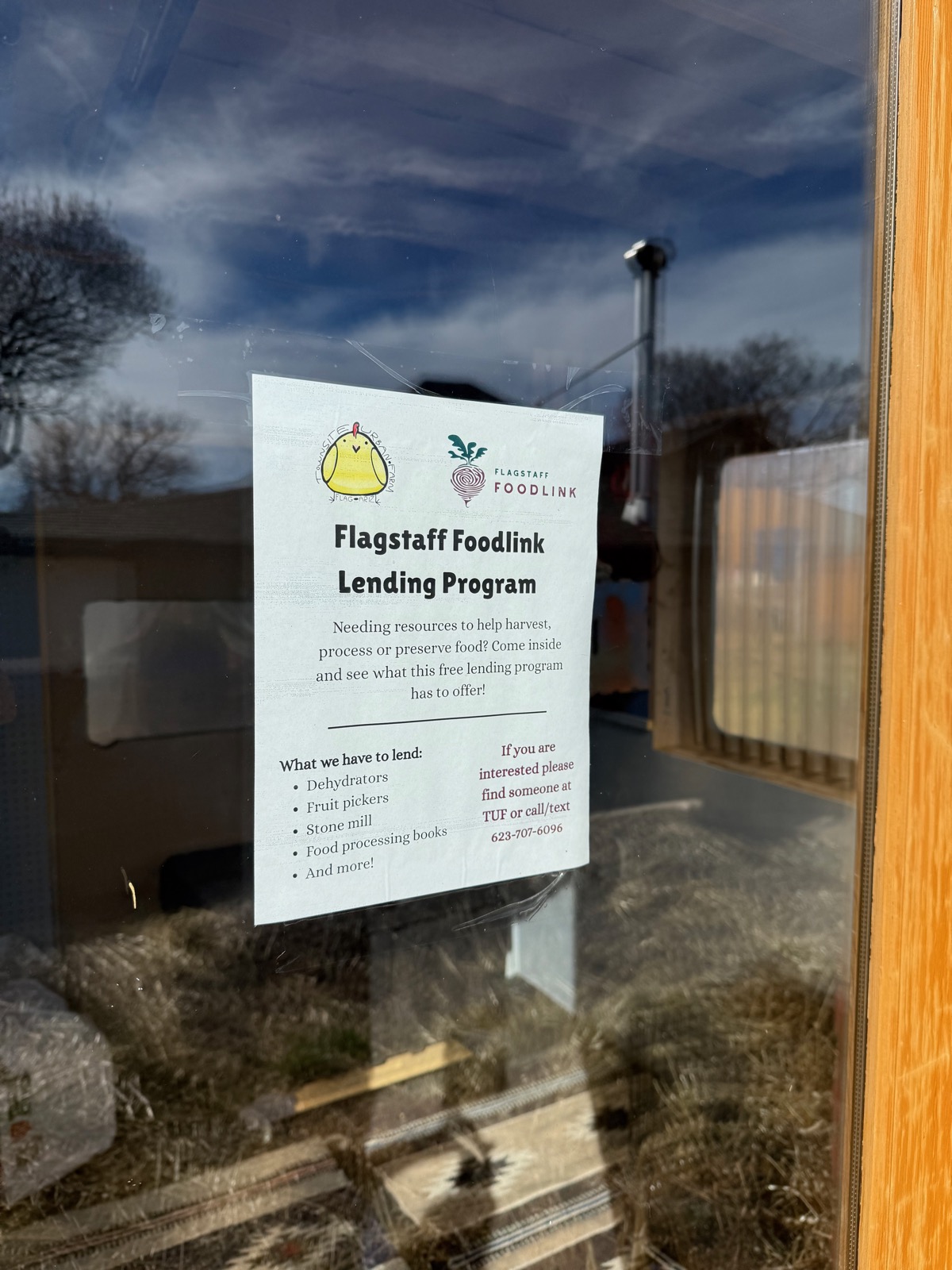 Foodlink Lending Program at Townsite Urban Farm Sign